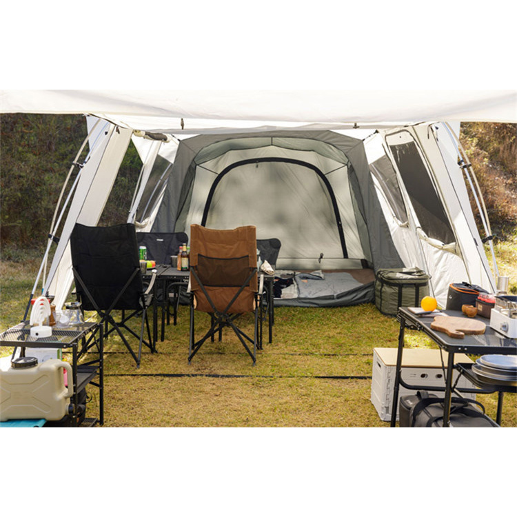 Luxury Tunnel Camping Tent with Two Rooms and a Living Room - Image 4
