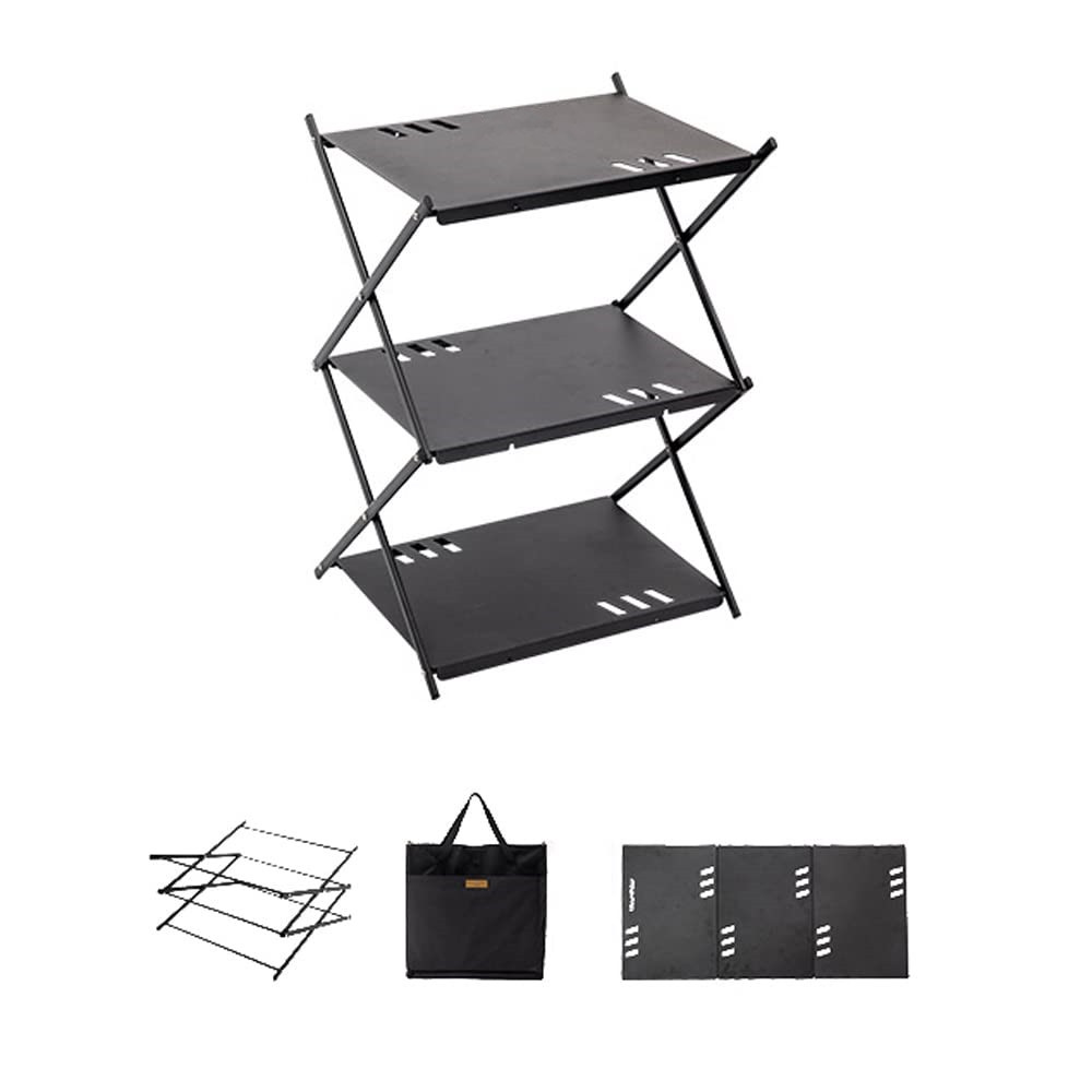 Camping Tableware Cookware Storage Campsite Tools Shelf for Outdoor Picnic