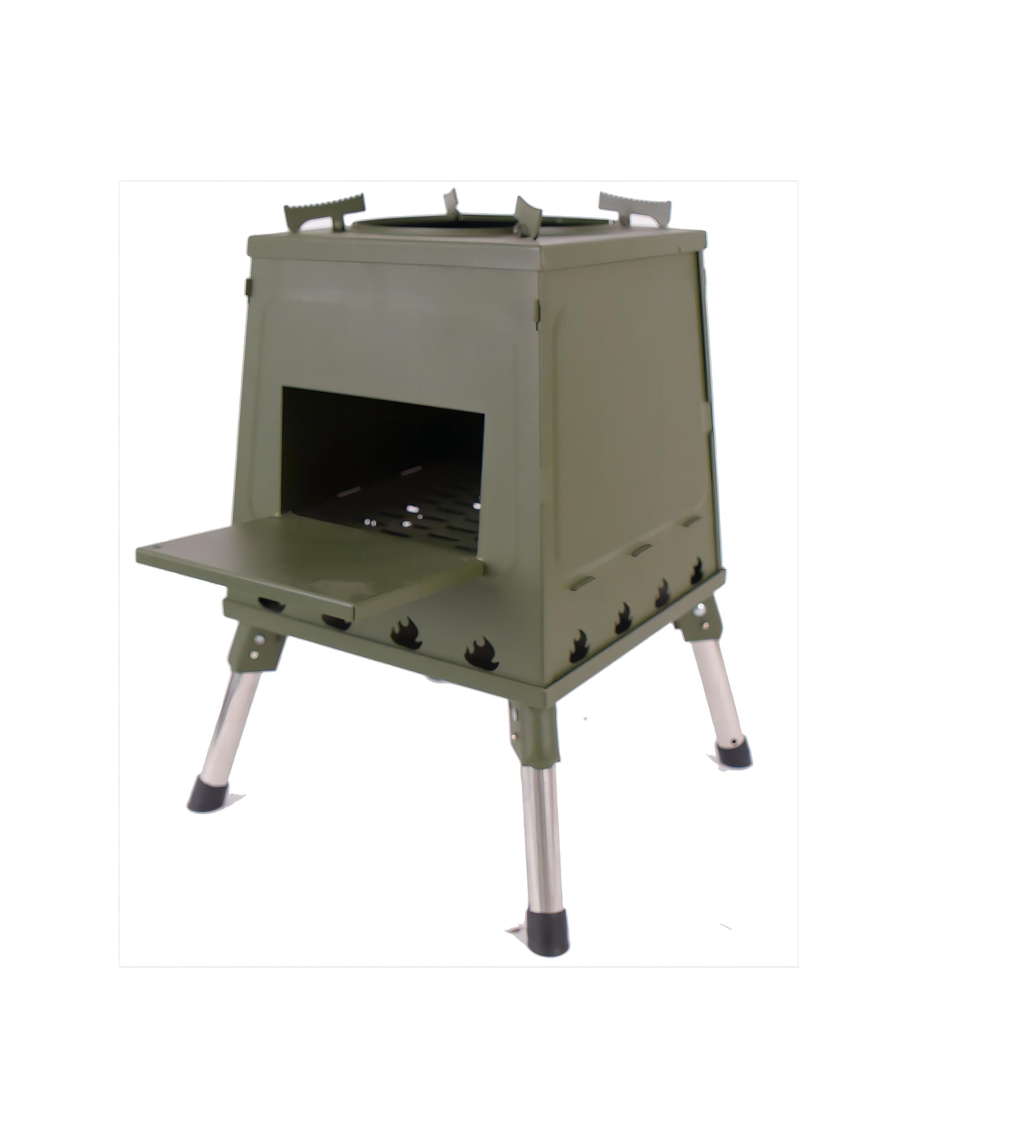 New Design outdoor Foldable Wood Burning Tower Stove with Smokeless - Image 5