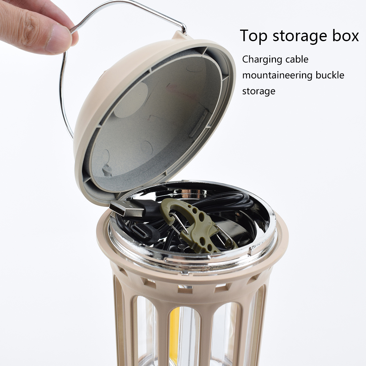 Outdoor Portable Rechargeable Camping Lantern - Retro LED Camping Light - Image 6