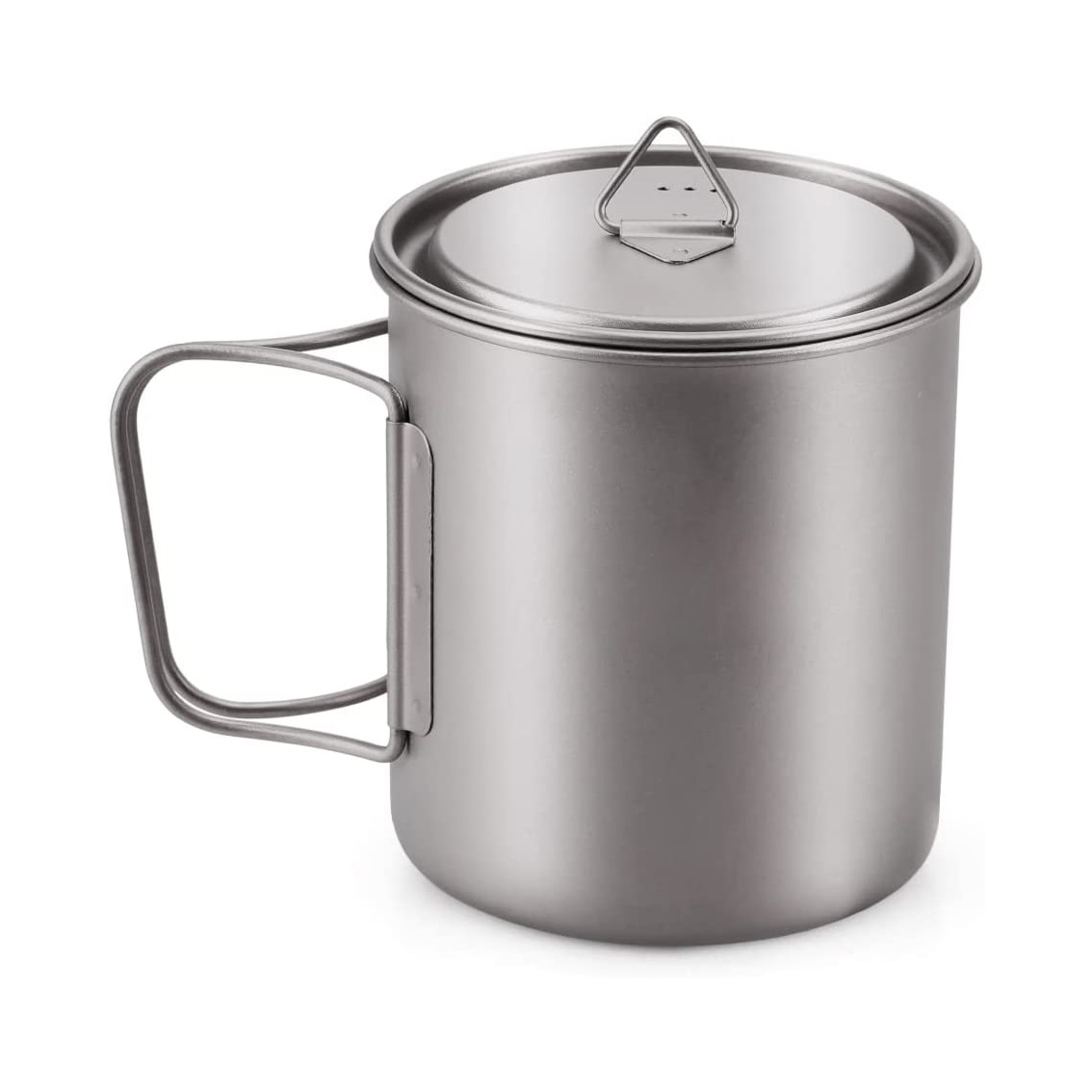 Factory Wholesale Camping Portable Titanium Water Mug - Portable Cup with Folding Handle
