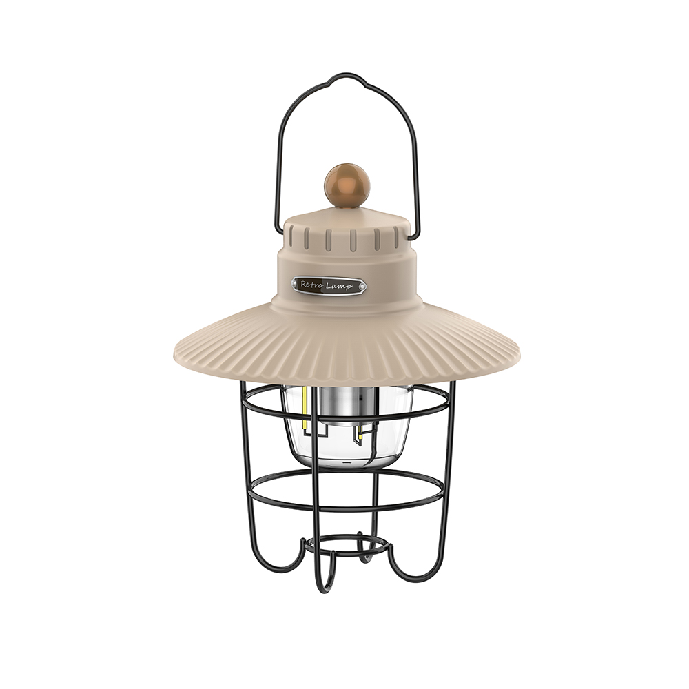 Outdoor Portable Retro Camping Tent Light - Rechargeable Camping White Lamp